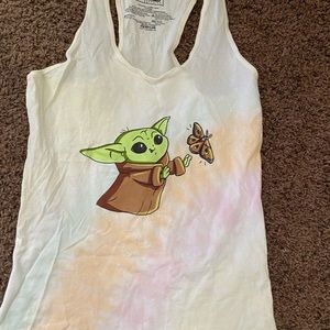 Baby yoda racer back tank